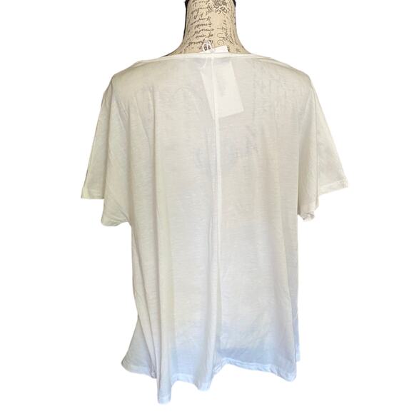 Bloomchic Embroidered White Floral Short Sleeve Top Size 12 - Picture 3 of 5